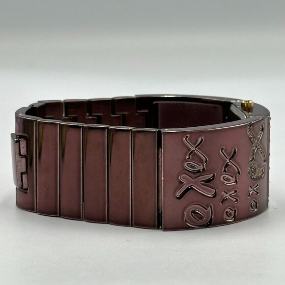 XOXO Watch Women Chocolate Brown 26MM Square Dial Wide Band New Battery - Picture 3 of 10